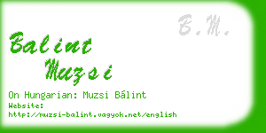 balint muzsi business card